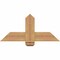 Ekena Millwork Eugene Smooth Timber Gable Bracket, Western Red Cedar, 36"W x 16"H x 5 1/2"D x 5 1/2"F, 11/12 Pitch GBW036X16X0606EUG00SWR - alternate 1